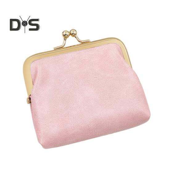 Мини-винтажный кошелек для монет из искусственной кожи с замком-поцелуем, карман для мелочи, портативный кошелек, многоцелевые ключи, наушники, безделушки, помада, косметические аксессуары