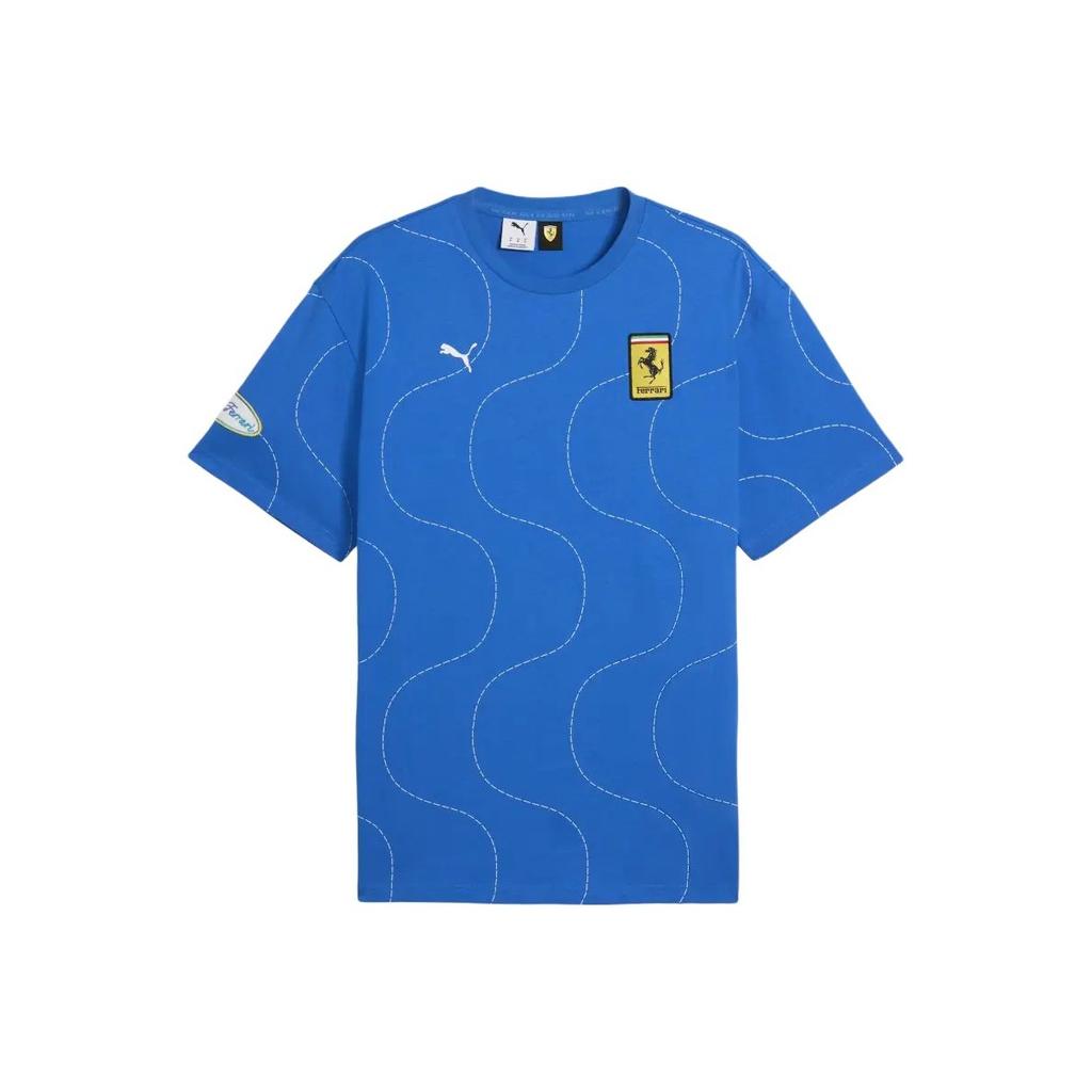 Puma Scuderia Ferrari HP Monza Удобная Мягкая Универсальная Спортивная Футболка Мужские Топы 633161-09