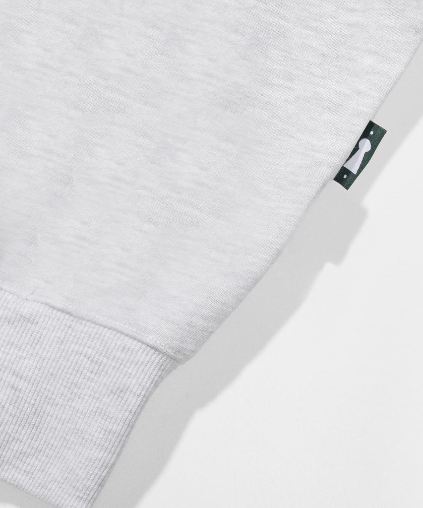 ESCAPEFROM Shouting Cat Print Sweatshirt White Melange