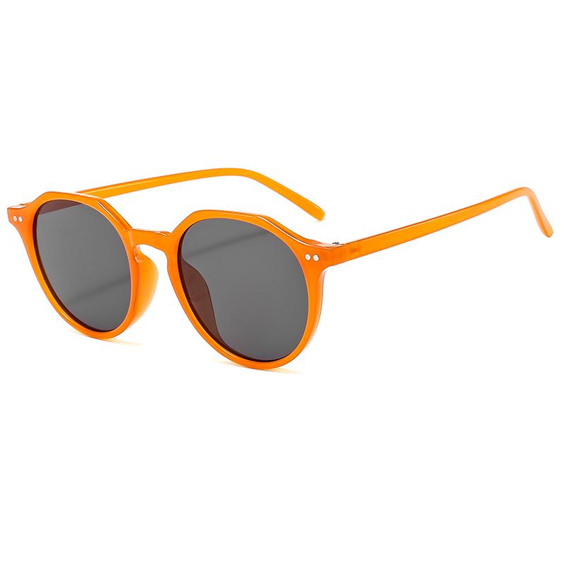 New Sunglasses Men's Retro Round Frame Fashion Trend Rice Nail Sunglasses Women's High-end Street