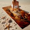 Raccoon And Fox Friendship Beach Towel, Super Soft Microfiber, Gift for Her/Him, Birthday, for Pool, Beach, Travel, Home Decor Fan gifts