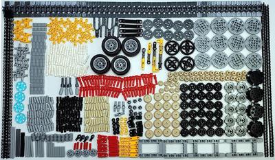 833 детали MOC Technic STEM, набор строительных блоков «Автомобильная шестерня, ось, колесо», набор аксессуаров, соединительный штифт цепи, блок, амортизатор