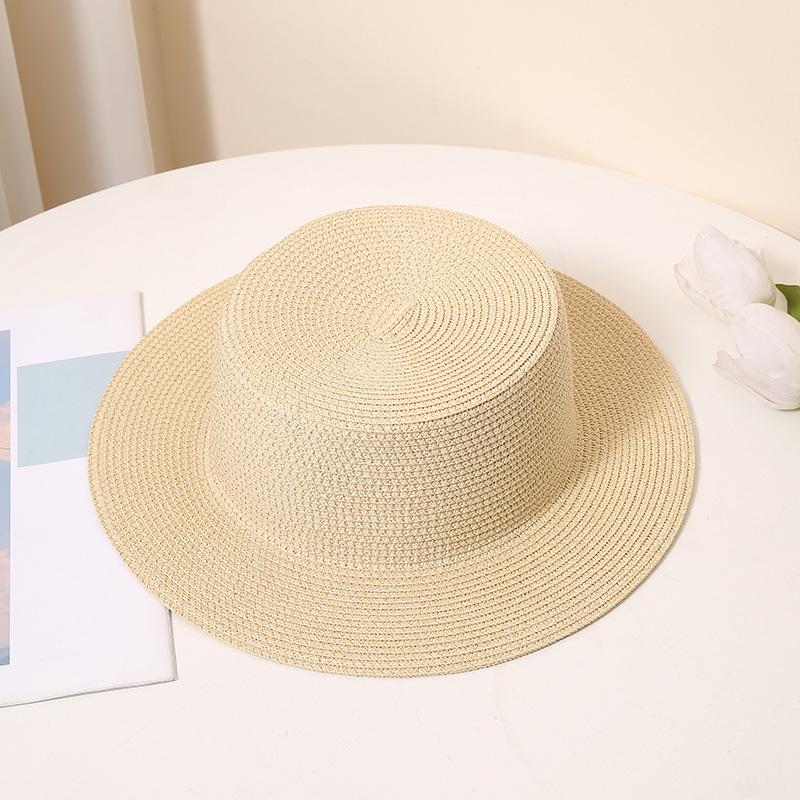 Элегантная женская шляпа от солнца — легкая, дышащая соломенная шляпа с плоским верхом для максимальной защиты от солнца