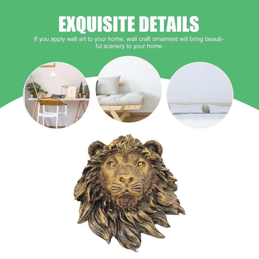 Имитация медной головы льва настенная скульптура сцена подвески спальня украшения подвесные скульптуры домашнее животное