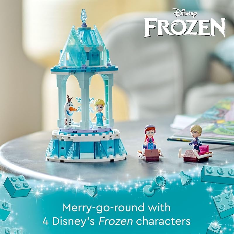 Lego disney Frozen Anna and Elsa's Magic Carousel 43218 ледяной дворец сборка игрушечный набор принцесса диснея Эльза Ана с Олафом подарок на день рождения 6-летнему ребенку