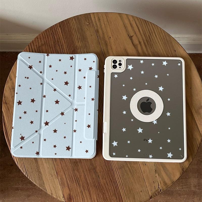 Magnetic Detachable IPad Case With Blue Background Star Stand Anti-Slip PC Cover Pro Mini Air Pencil Slot