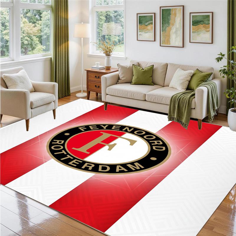 Feyenoord Design Crystal Velvet Rug Soft Decorative Mat for Bedroom Entrance