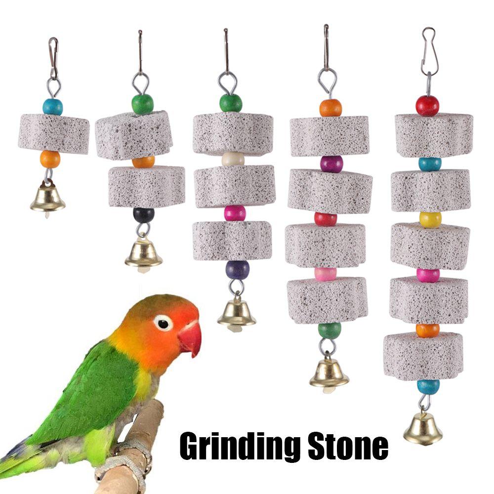 Pet Supplies Cage Ornament Bird Chew Toy Hanging Block Parrot Grinding Stone Chewing Mineral