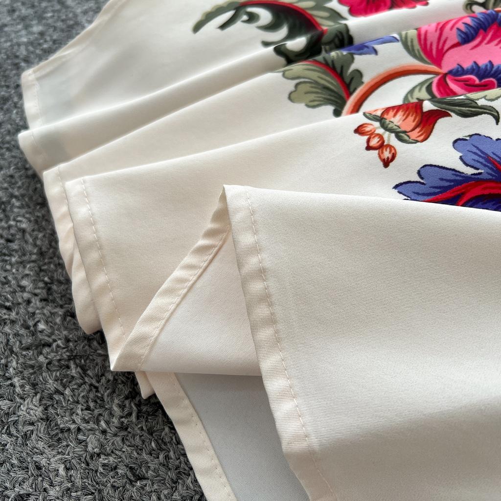 Весенние женские однобортные платья с воротником-стойкой и винтажным принтом, длинные макси, для пляжной вечеринки, с поясом