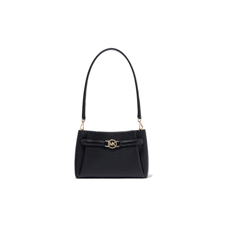 Michael Kors Classic Commuter Zipper Closure Leather Underarm Bag Baguette Shoulder Bag Small Women bags Black 32F2GAQC1L-001