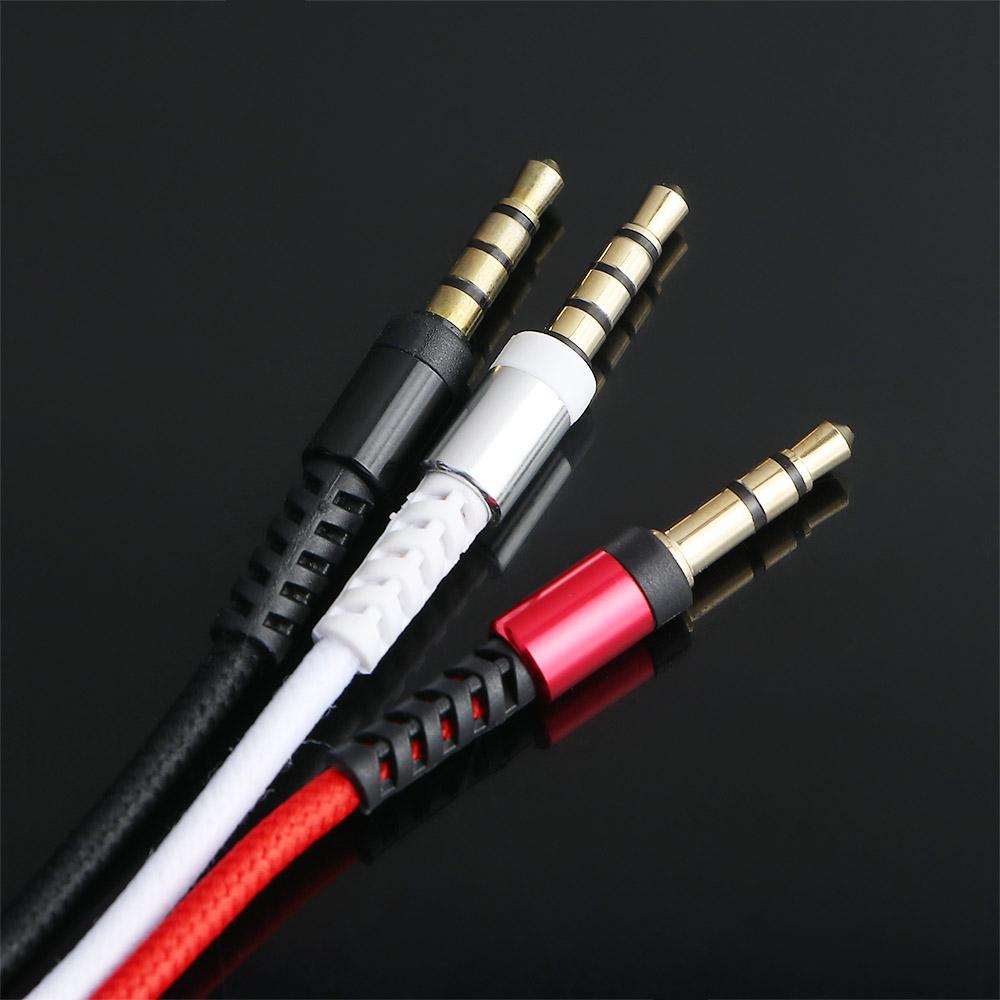 Volume control Gold-plated Plug With Mic Speaker Line Audio Cable Car Aux Cord Aux Cable Audio Wire