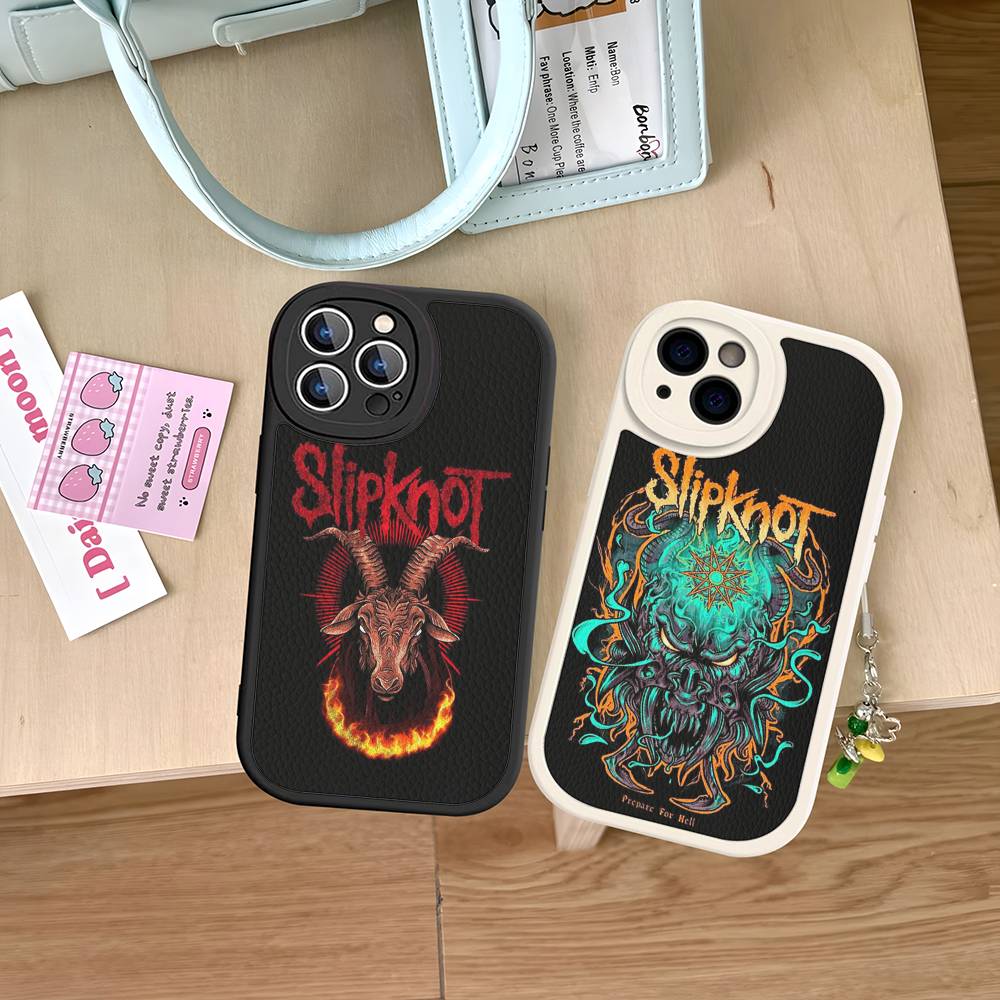 Чехол для телефона Band Cool-S-SlipknotS-S для iPhone 16 15 14 13 12 11 Pro Max Plus Ударопрочный кожаный чехол