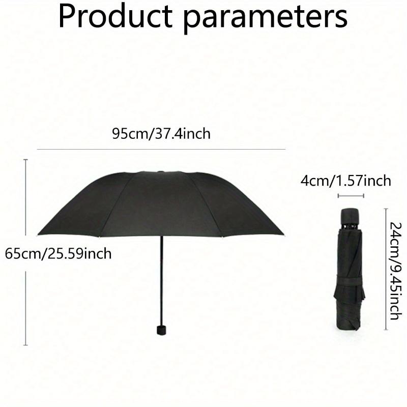 1 шт. Ручной складной зонт, 3-слойный зонт, Двойного назначения для дождливого сезона, Простой деловой зонт, Однотонный зонт для мужчин и женщин, Одноместный