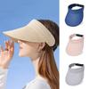 Anti-UV Beach Caps Adjustable Straw Hats Fashion Women's Empty Top Visor Caps Unisex