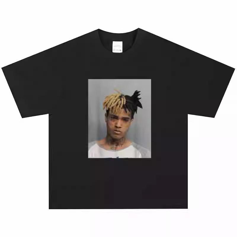 2026 XXX Tentacion Хип-хоп Рэп-певец Футболка Уличная одежда High Street С коротким рукавом Винтажная Модная Удобная Дышащая