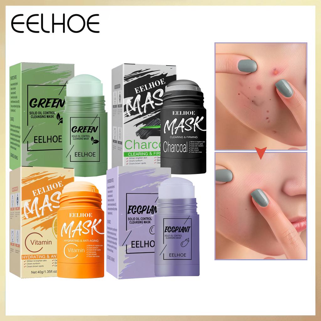 Green Tea Cleansing Solid Face Mask Stick Cleans Pores Remove Blackhead Oil Control Moisturizing Beauty Skin Care