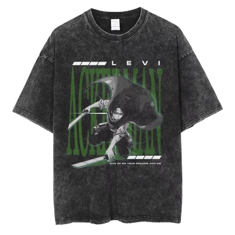 New Short Sleeved Round Neck Yk Tshirt Men New in Top Tees Mens Parentchild TShirt Anime Attack on Titan Eren Jaeger