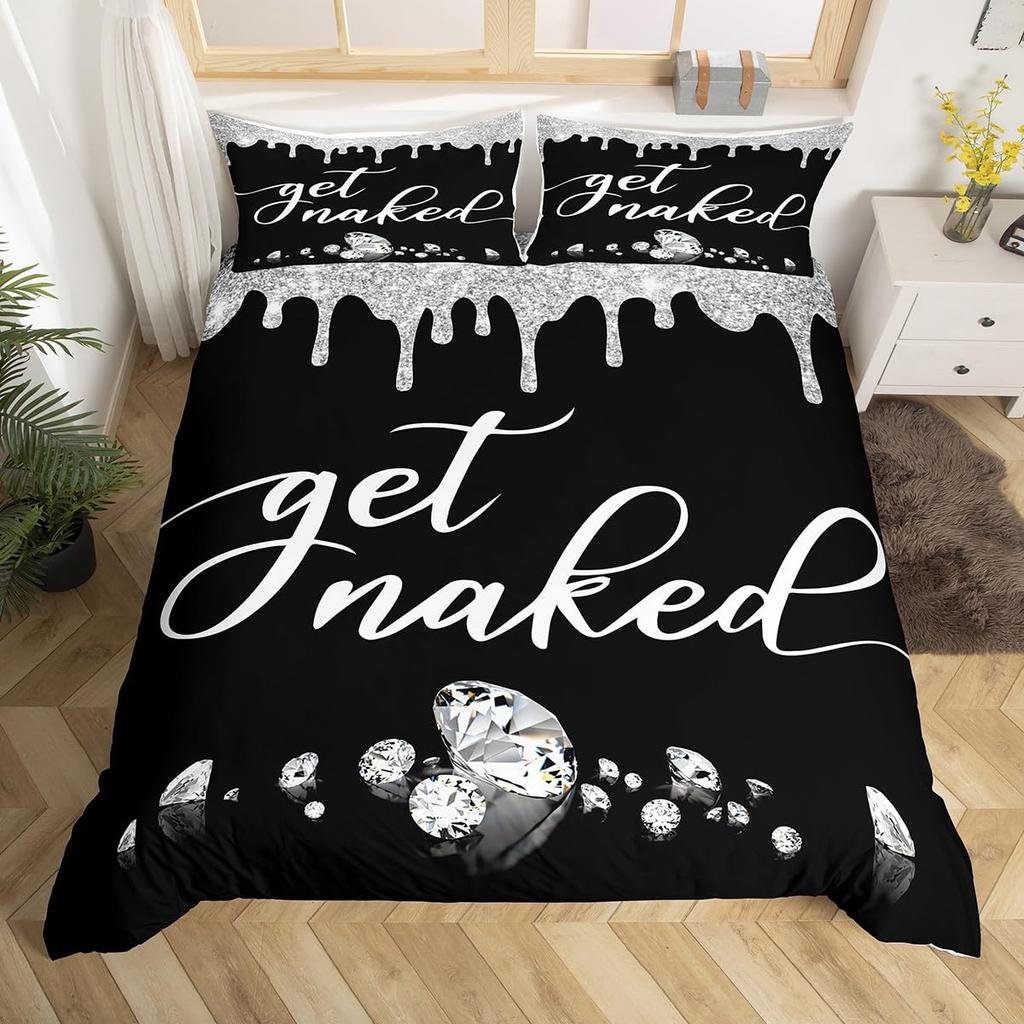 Luxury Shining Diamond Duvet Covers For Kids Boys Girls Lightweight Quilt Covers Jewelry Bedding Sets Bling Party Bedroom Decor