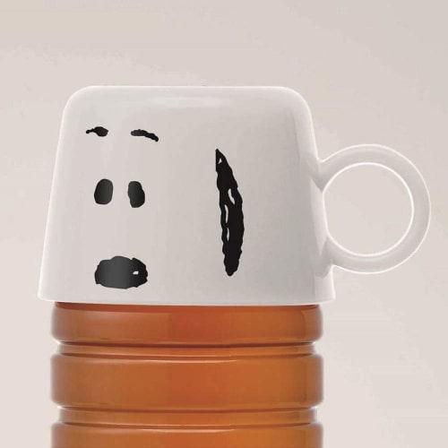 Skater Plastic Bottle Cap Cup Snoopy Face PEANUTS CPB1
