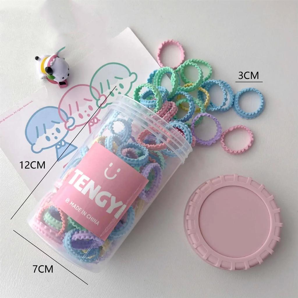 Girls' Colorful Elastic Hairbands Canned Lace Hair Rope High Elasticity Stretch Lace Rope Baby Ponytail Headband Don't Hurt Hair