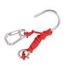 Diving Stainless Steel Single Hook Diving Reef Hook with Lanyard Quick Release Buckle Red