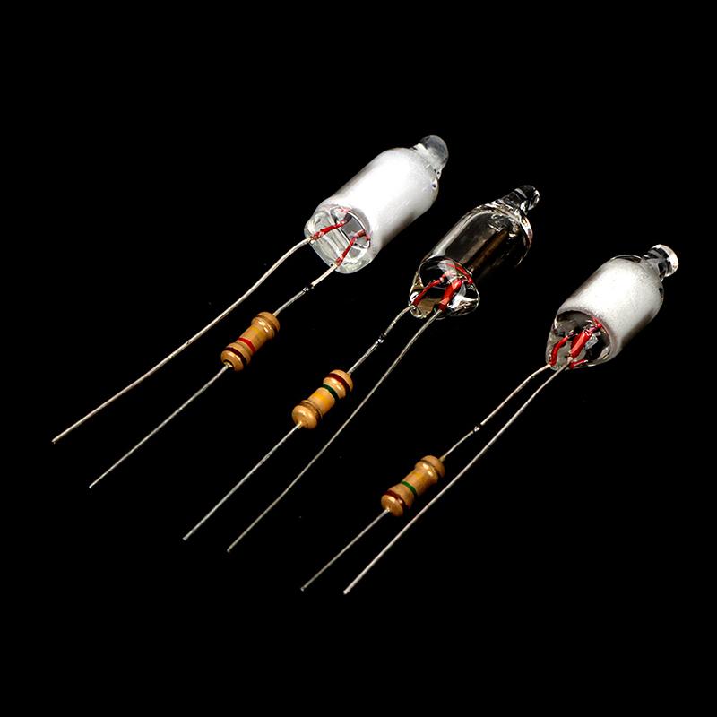 10Pcs Neon Light Bulbs 6*13Mm Mini Neon Light Indicator With Resistor 220V