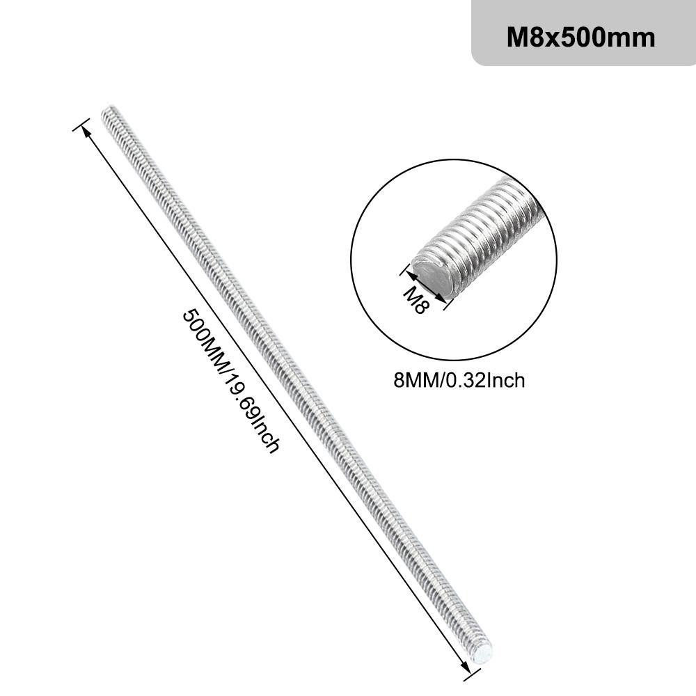 1шт резьбовой стержень 304 нержавеющая сталь винт M2 M2.5 M3 M4 M5 M6 M8 M10 M12 M16 M18 M20
