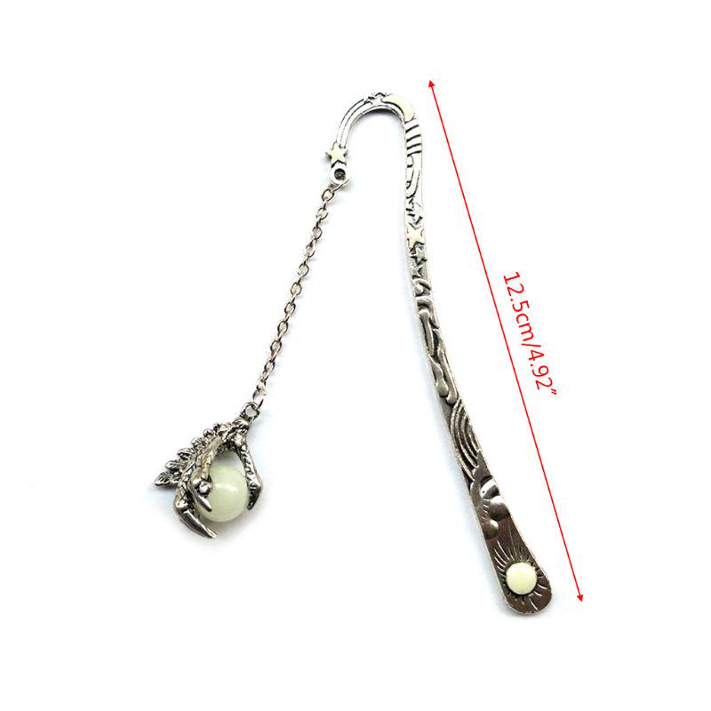 Коготь дракона Светящиеся закладки Ретро Солнце и Луна Звезды Светящийся флуоресцентный дракон