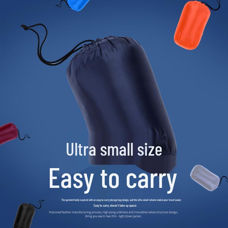 Мужская легкая пуховая куртка большого размера, повседневная и ветрозащитная для осени/зимы