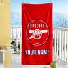 Arsenal F.c. Customized Name Beach Towel Quick-Dry Soft Microfiber