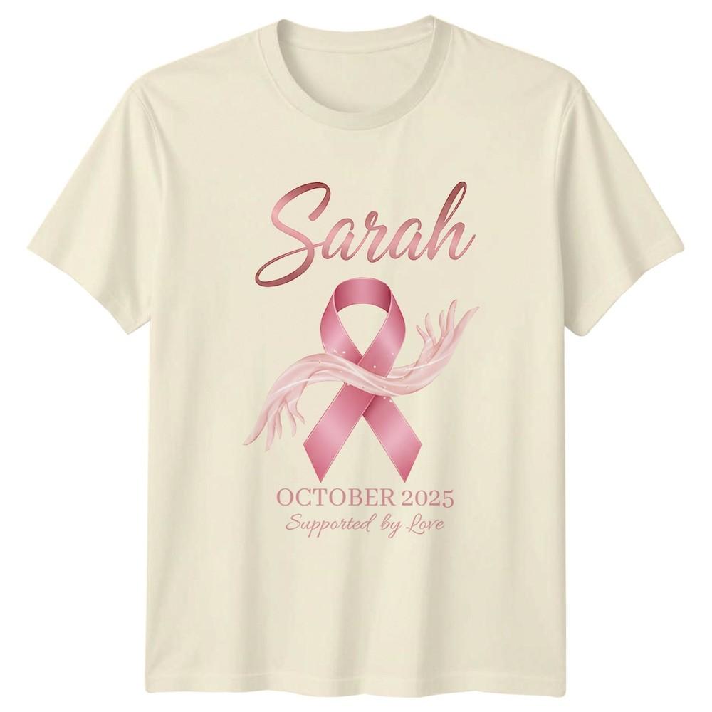 Sarah October 2025 Supported By Love Breast Cancer Awareness Unisexs Unisexs Tee
