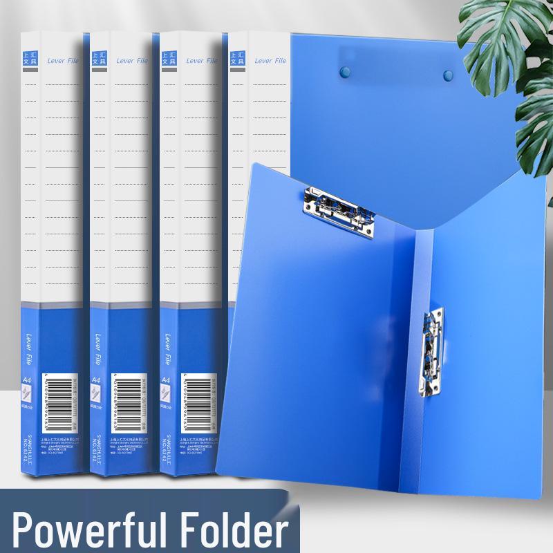 A4 Double Clip Document Folder - Thickened Archive, Office Supplies, Single & Double Strong Clips