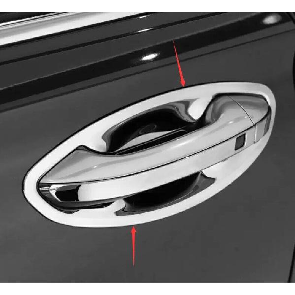 Для Hyundai Santa Fe 2019-2023 Хромированная сталь Наружная отделка накладки на чаши боковых дверей