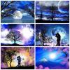 5D алмазная живопись Луна Дерево Горный Хрусталь Комплект Полный Дрель Алмазная Вышивка Распродажа Пейзажная Мозаика Пара Настенное Искусство