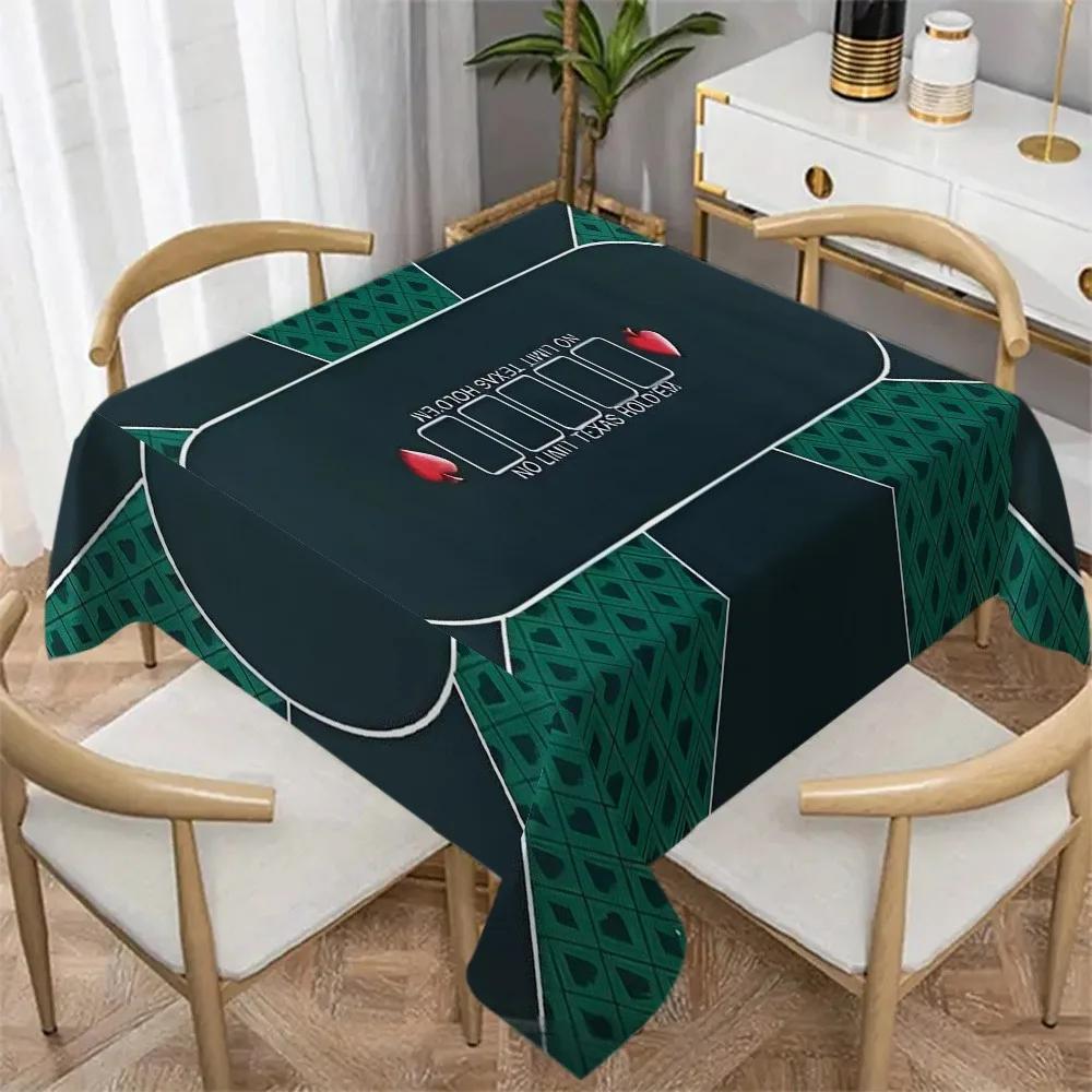 1pc Green Poker Tablecloth, suitable for home and office - Rectangular Writing Tablecloth Yzb