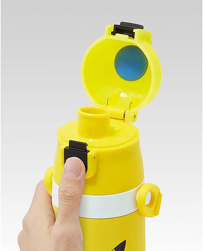 Skater Water Direct Pokemon Pikachu Face Size for Boys and Stainless Sports Water Kids' Bottle, 470ml, Drink, Design, 23, Girls, Insulated, Steel,