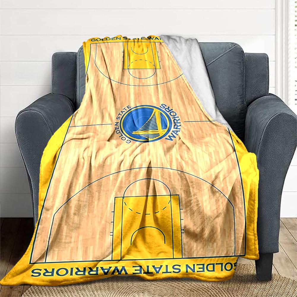 1 шт. Фланелевое одеяло Golden State Warriors, Мягкое, приятное для кожи, с цифровой печатью, Различные размеры в наличии для семьи, друзей, на день рождения