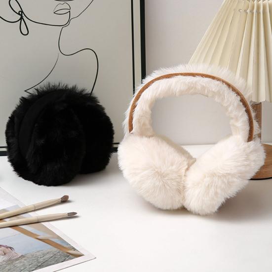 Зимние пушистые наушники Милые пушистые наушники из искусственного меха Складные пушистые согревающие уши