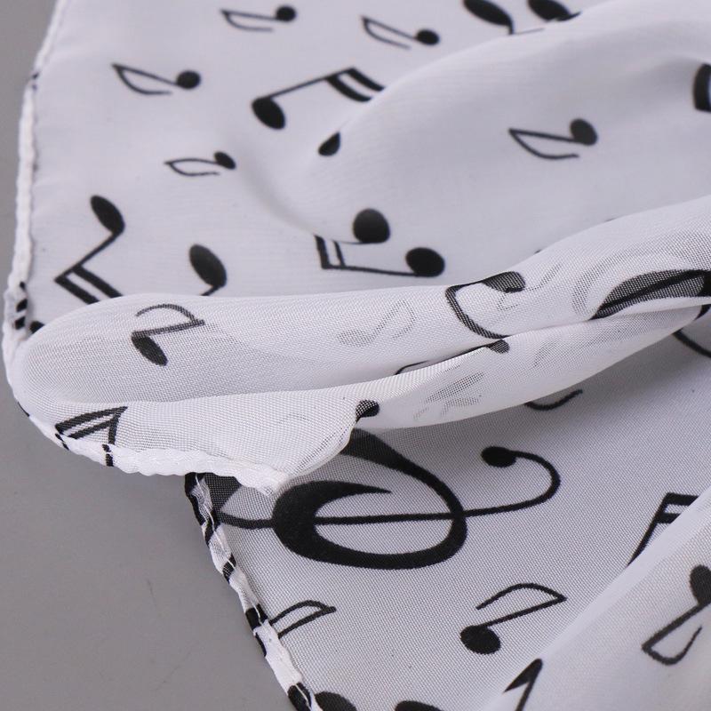 Женский шарф Музыкальный символ Шифоновый шарф