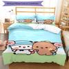 3pcs Bubu Dudu Bedding Set Duvet Cover Closure Includes 1 Duvet Cover & 2 Pillowcases, Soft and Comfortable for All Seasons.