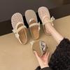 Flat-bottomed Bag Head Half Slippers Women's Summer Outer Wear 2025 New One-pedal Mesh Single Shoes Cool Slippers