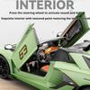 1:18 Lamborghini SVJ63 LP770 Металлические Модели Литые Автомобильные Игрушки Открывающиеся Двери Рулевое Управление Передними Колесами Звук Свет Оттянуть Назад Спортивный Автомобиль Украшение