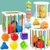 Colorful Shape Blocks Sorting Game - Montessori Educational Learning Toys for Babies Hand Fine Motor Training Children's Gift