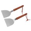 Spatula Turner Grill Flat Spatula Stainless Steel Comfortable Grip Wood Handle Heat Resistant Easy to Clean Durable