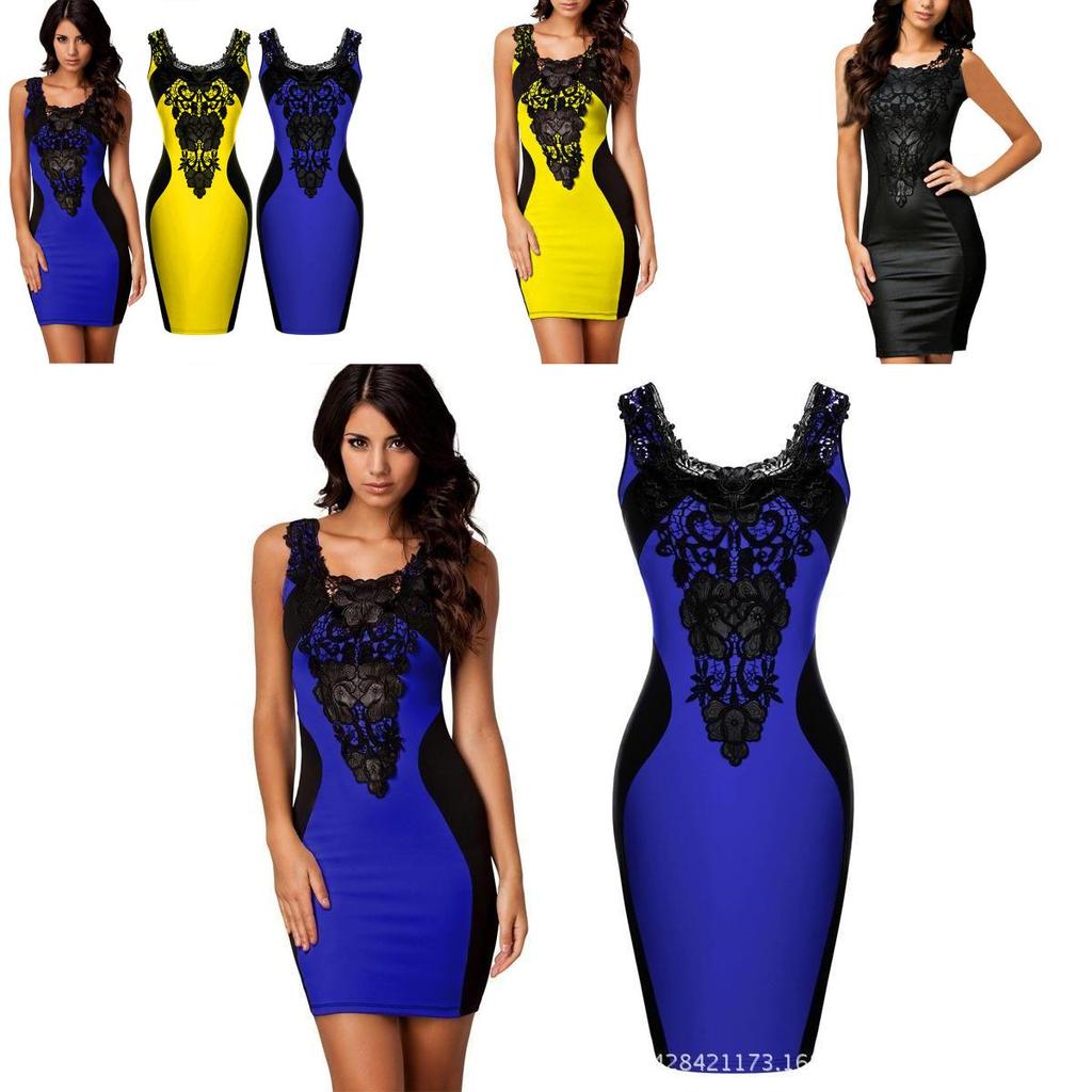 Элегантно Спроектированное Женское Платье Мини-платье для Женщин с Сексуальными Кружевными Деталями