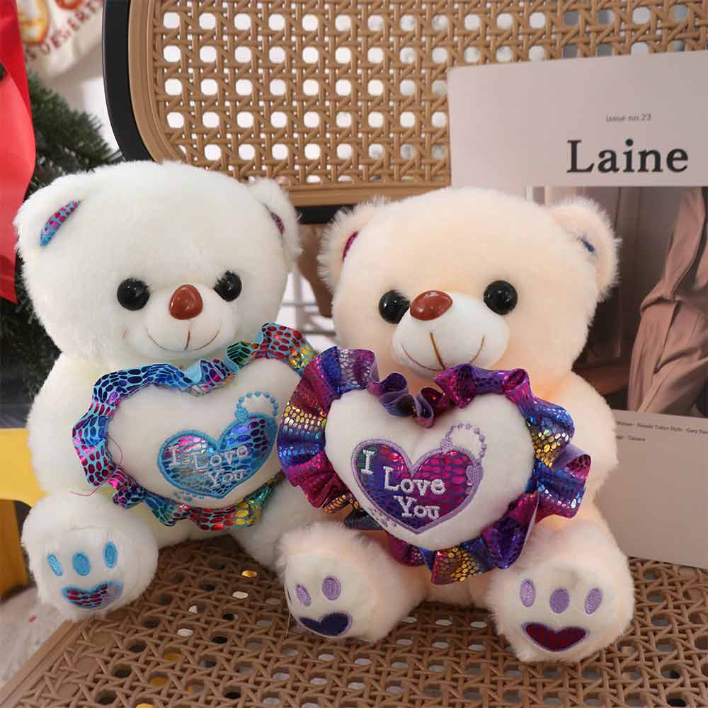 Heart Bear Plush Toy Love Stuffed Animal Pillow Sleep Pillow Plush Bear Doll  Birthday
