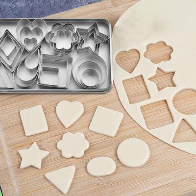 30 шт./компл., набор мини-формочек для печенья из нержавеющей стали, легко хранить, забавные формы, уникальные антикоррозийные формы для детей