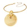 European and American Retro High-end Sense Personalized Metal Circle Earrings Collar Exaggerated Style