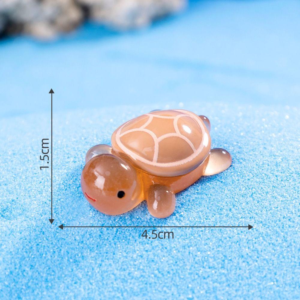Light In The Dark Mini Luminous Turtles Ornament Cartoon Turtle Statue Aquarium