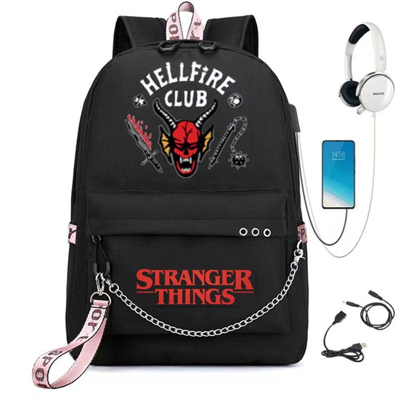 Рюкзак Stranger Things Сезон с USB-подзарядкой большой вместимости для детей